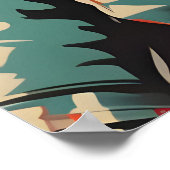 Brittany Spaniel Astronaut Poster, Brittany Retro ポスター (角)