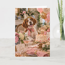 Brittany Spaniel Birthday Card カード