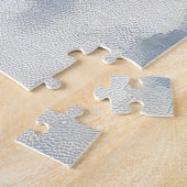 Brittany Spaniel Dog in Sledge Christmas ジグソーパズル (側面)