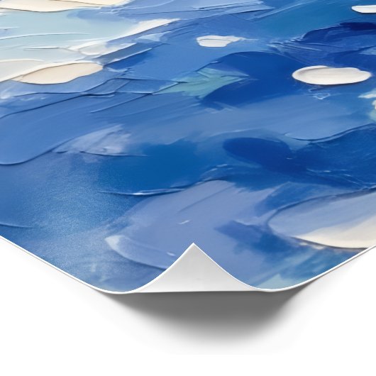 Brittany Spaniel Dog Pointing at Christmas Candy ポスター (コーナー)