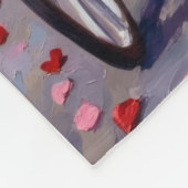 Brittany Spaniel Dog Valentine's Day フリースブランケット (角)