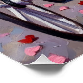 Brittany Spaniel Dog Valentine's Day  ポスター (コーナー)