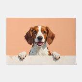 Brittany Spaniel Doormat Art ドアマット (正面)