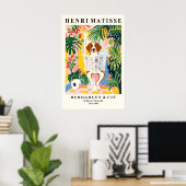 Brittany Spaniel On a Toilet - Funny Matisse ポスター (ホームオフィス)
