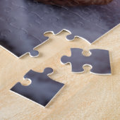 Brittany Spaniel Sunset Beach Picnic ジグソーパズル (側面)