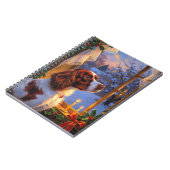 Brittany Spaniel with Christmas Lights Holiday  ノートブック (左側)