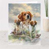 Brittany Spaniels , French Brittany , Bird dog  カード (正面)