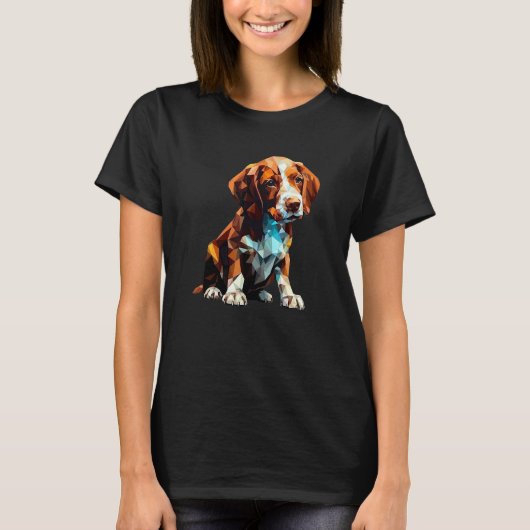 Brittany Springer Puppy Dog Pop Art Tシャツ (正面)