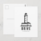 BrivelaGaillarde  Le Chateau dEau  Affiche Vintage ポストカード (正面/裏面)