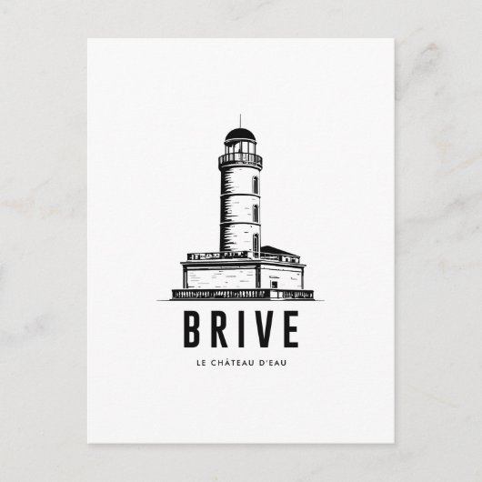 BrivelaGaillarde  Le Chateau dEau  Affiche Vintage ポストカード (正面)