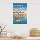 Brixham Devon Seaside Travel Poster ポスター (キッチン)