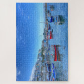 Brixham Harbor: Colorful Boats & Devon Hillside ジグソーパズル (縦)