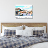 Brixham Harbor, English Riviera, Devon キャンバスプリント (インサイチュ (寝室))