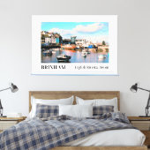 Brixham Harbor, English Riviera, Devon キャンバスプリント (インサイチュ (寝室))