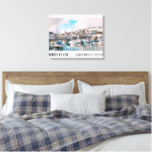 Brixham Harbor, English Riviera, Devon キャンバスプリント (インサイチュ (寝室))