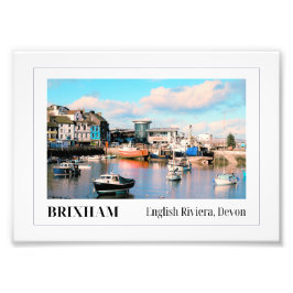 Brixham Harbor, English Riviera, Devon フォトプリント