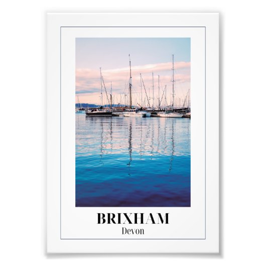 Brixham Marina, English Riviera, Devon フォトプリント (正面)
