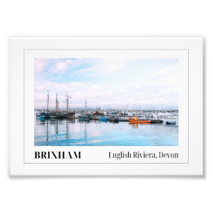Brixham Marina, English Riviera, Devon フォトプリント