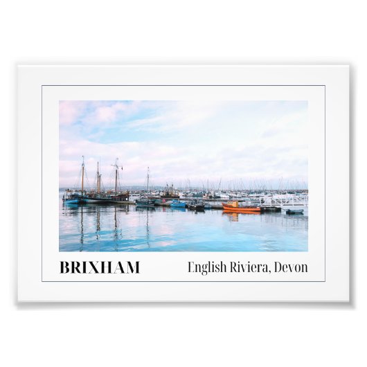 Brixham Marina, English Riviera, Devon フォトプリント (正面)