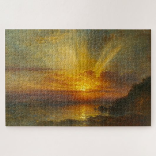 Brixham Sunrise Turner Style Coastal Jigsaw Puzzle ジグソーパズル (横)