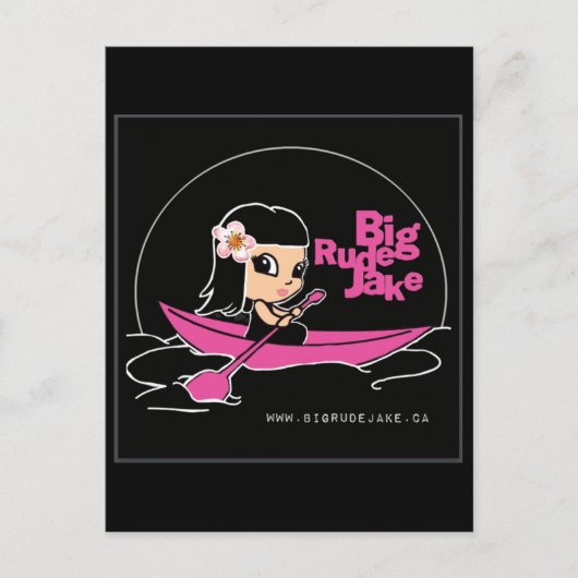 BRJピンクカヌポストカード ポストカード (正面)