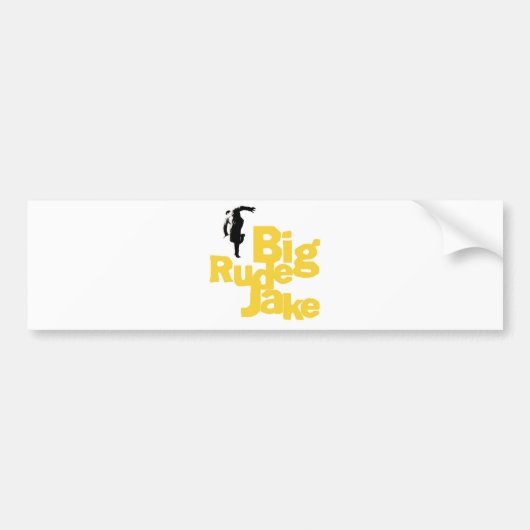 BRJ skanking man bumper sticker, white bg バンパーステッカー (正面)
