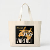 BRMのチワワの双生児のVartaliのバッグ ラージトートバッグ (正面)
