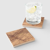 Brn n Tanフラクタルグランジルスクエアストーンコースター ストーンコースター (横)