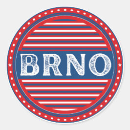 Brno City Pride Emblem – Czech Identity ラウンドシール