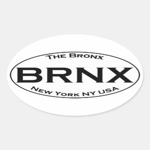 BRNX -ブロンクスニューヨークの楕円形のロゴ 楕円形シール