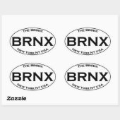 BRNX – ブロンクス・ニューヨーク楕円ロゴ 楕円形シール (シート)
