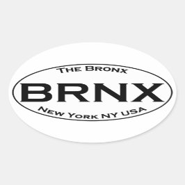 BRNX – ブロンクス・ニューヨーク楕円ロゴ 楕円形シール
