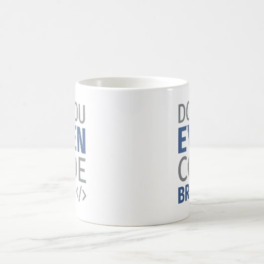 Broのコードを作成する コーヒーマグカップ (中央)