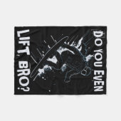 Broを持ち上げる – おもしろいレトロスノーボードスキイン フリースブランケット (正面(横))