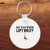 Broギフトおもしろいかわいいスキー愛好家を持ち上げてもいい キーホルダー (正面)