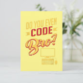 Broソフトウェアエンジニアのコードおもしろいを作成する サンキューカード (スタンド正面)