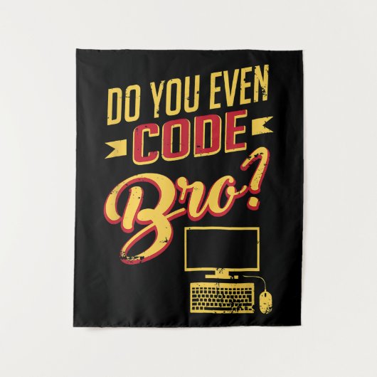 Broソフトウェアエンジニアのコードおもしろいを作成する タペストリー (正面)