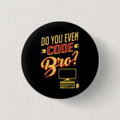 Broソフトウェアエンジニアのコードおもしろいを作成する 缶バッジ (正面)