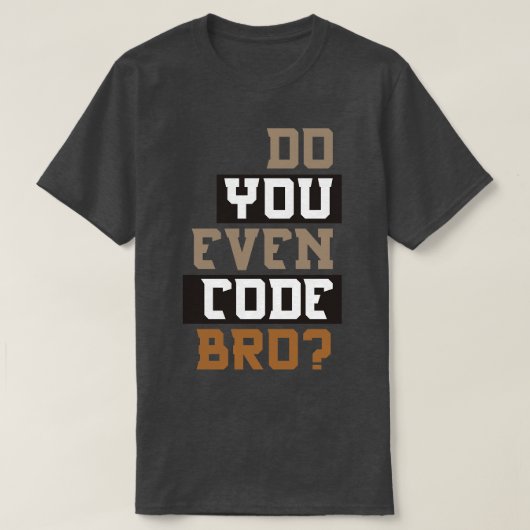 Broプログラミングをコーディングする Tシャツ (デザイン正面)