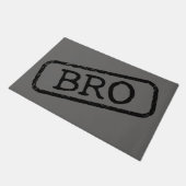 "Bro"スタンプと承認 ドアマット (アングル)