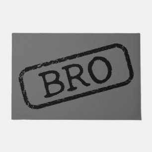 "Bro"スタンプと承認 ドアマット