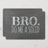 Bro Groomsmanまおもしろいたは花婿介添人提案 招待状 (正面/裏面)