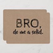 Bro Groomsmanまおもしろいたは花婿介添人提案 招待状 (正面/裏面)