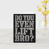 Bro Gym Weightlifting Motivまで持ち上げおもしろいる カード (黄色い花)