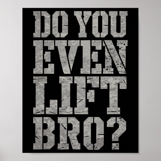Bro Gym Weightlifting Motivまで持ち上げおもしろいる ポスター (正面)