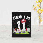 Bro I'm 11歳ゴルフテーマ11誕生日ゴルフ カード (黄色い花)