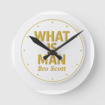 Bro Leo WHAT IS MAN 丸型壁掛け時計