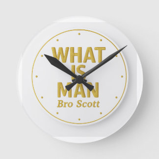 Bro Leo WHAT IS MAN 丸型壁掛け時計 ラウンド壁時計
