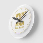 Bro Leo WHAT IS MAN Round Face Wall Clock ラウンド壁時計 (傾斜)