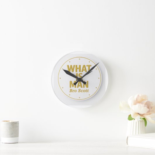 Bro Leo WHAT IS MAN Round Face Wall Clock ラウンド壁時計 (ホーム)